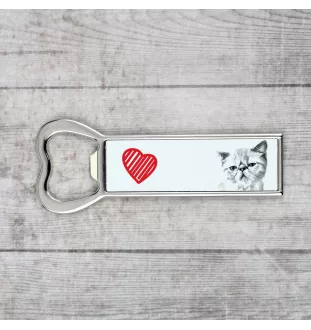 Exotisch Kurzhaar - Flaschenöffner mit Katze, personalisierter Kühlschranköffner, ein einzigartiges Geschenk für Männer von der Marke Art-Dog.