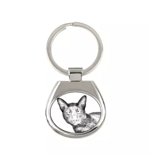 Havana brown Cat - keychain with a cat, keychain with a print, personalized pendant from the Art-Dog brand