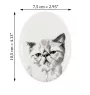 Exotisch Kurzhaar - Gedenktafel mit einem Foto einer Katze, Grabplatte mit Druck, personalisierte ovale Platte der Marke Art-Dog