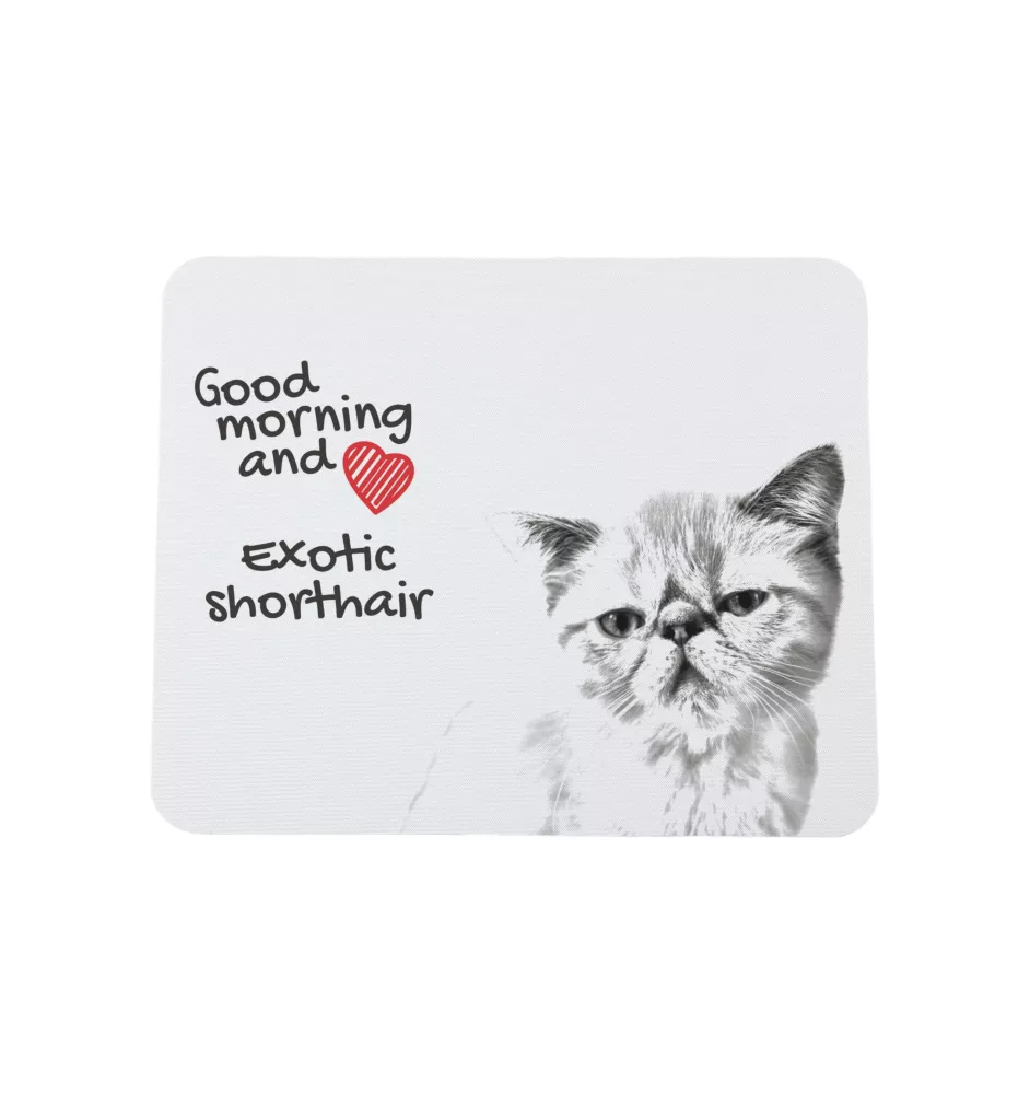 Exotisch Kurzhaar - Mauspad mit Druck, personalisiertes Mauspad mit Katze, einzigartiges Gadget für Büroangestellte von Art-Dog.