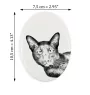 Chat Havana brown - une plaque commémorative avec une photo de chat, une plaque funéraire avec une impression, une plaque ovale personnalisée de la marque Art-Dog