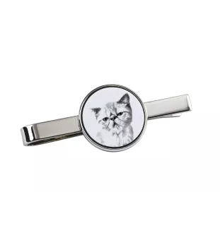 Exotic Shorthair - cat tie clip, personalized tie clip, unique gift for men from Art-Dog brand