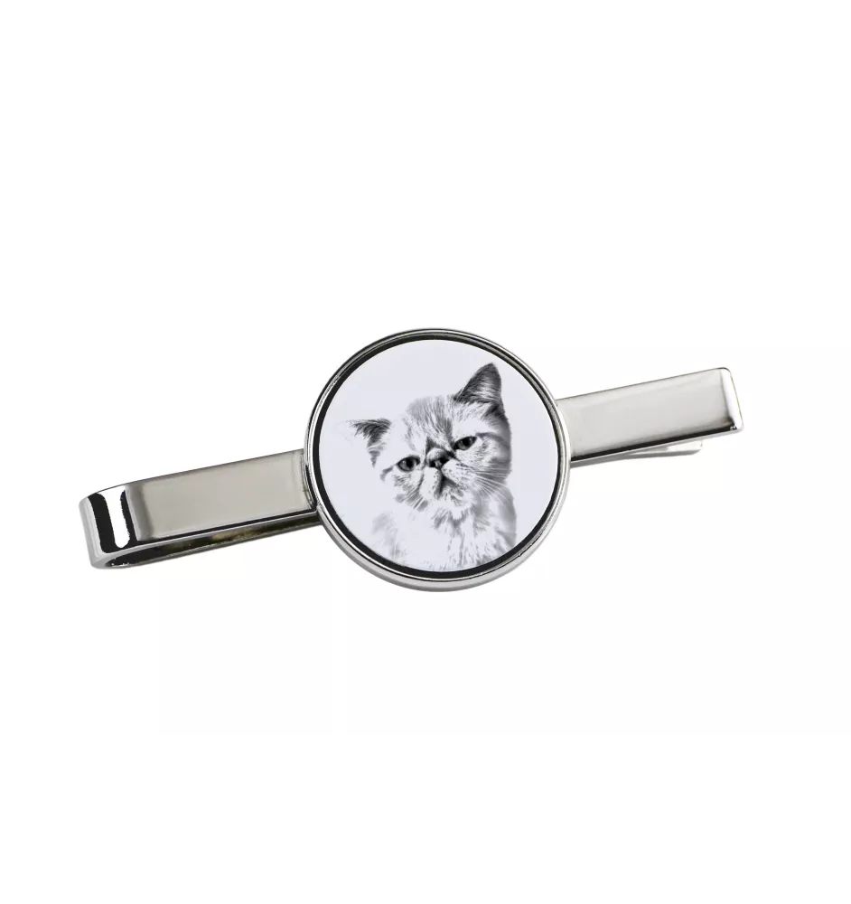 Exotic Shorthair - cat tie clip, personalized tie clip, unique gift for men from Art-Dog brand