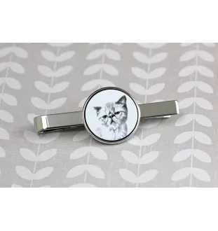 Exotic Shorthair - cat tie clip, personalized tie clip, unique gift for men from Art-Dog brand