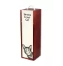 Havana brown Cat - wine box with a cat, alcohol box with graphics, personalized gift box from the Art-Dog brand