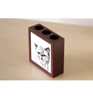 Egzotyczny krótkowłosy stojak na długopisy z kotem Art-Dog