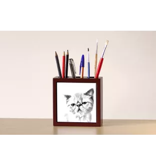 Egzotyczny krótkowłosy stojak na długopisy z kotem Art-Dog