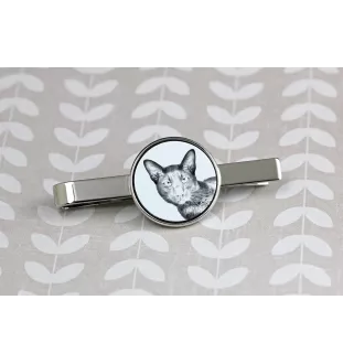 Havanna braun Katze - Krawattenklammer mit Katzenmotiv, personalisierter Krawattenclip, einzigartiges Geschenk für Männer von der Marke Art-Dog