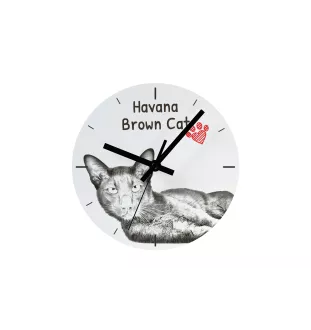Havanna braun Katze - Wanduhr mit Katze, Regal Uhr mit Druck, personalisierte Hausdekoration von Art-Dog.
