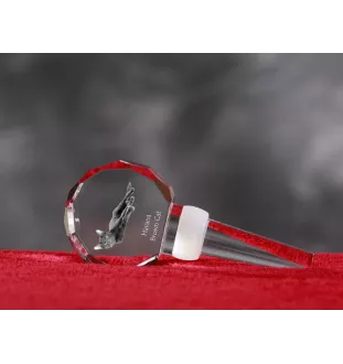 Havana brown Cat - Crystal bottle stopper with cat, unique wine stopper with photo, personalised gift for sommelier by Art-Dog brand