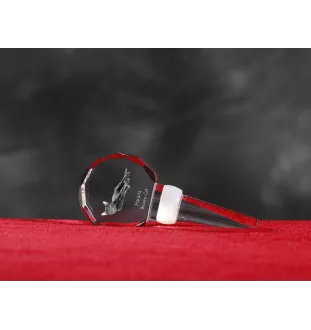 Havana brown Cat - Crystal bottle stopper with cat, unique wine stopper with photo, personalised gift for sommelier by Art-Dog brand