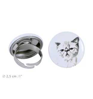 Exotic Shorthair - unique ring, handmade, women's jewelry by Art-Dog
