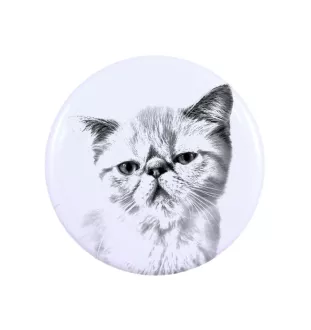 Egzotyczny krótkowłosy przypinka z kotem duża Art-Dog