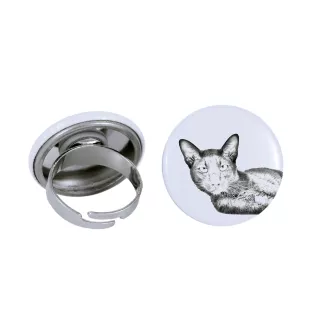 Havana brown Cat - unique ring, handmade, women's jewelry by Art-Dog