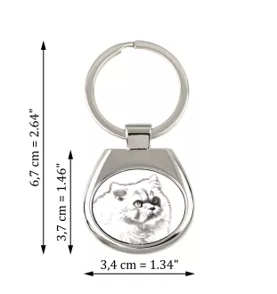 Chat de l'Himalaya - porte-clés avec un chat, porte-clés imprimé, breloque personnalisée de la marque Art-Dog