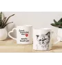 Exotique à poil court - tasse avec un chat, une tasse adorable avec une anse en forme de cœur, un cadeau universel de la marque Art-Dog