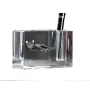 Havana brown Cat - Pen stand, crystal organiser with cat photo, unique desk decoration by Art-Dog brand