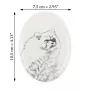 Himalayakatze - Gedenktafel mit einem Foto einer Katze, Grabplatte mit Druck, personalisierte ovale Platte der Marke Art-Dog