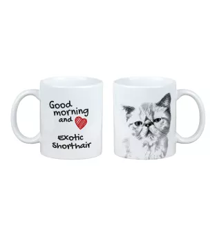 Egzotyczny krótkowłosy kubek z kotem good morning Art-Dog