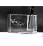 Havana brown Cat - Pen stand, crystal organiser with cat photo, unique desk decoration by Art-Dog brand