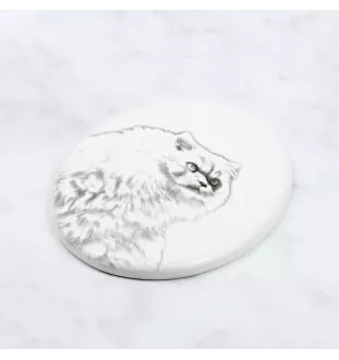 Chat de l'Himalaya - une plaque commémorative avec une photo de chat, une plaque funéraire avec une impression, une plaque ovale personnalisée de la marque Art-Dog