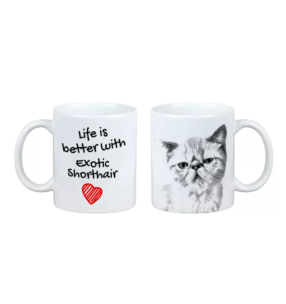 Exotique à poil court - tasse avec un chat, tasse avec une photo, cadeau personnalisé de la marque Art-Dog