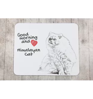 Chat de l'Himalaya - tapis de souris imprimé, tapis de souris personnalisé avec un chat, un gadget unique pour un employé de bureau de la marque Art-Dog