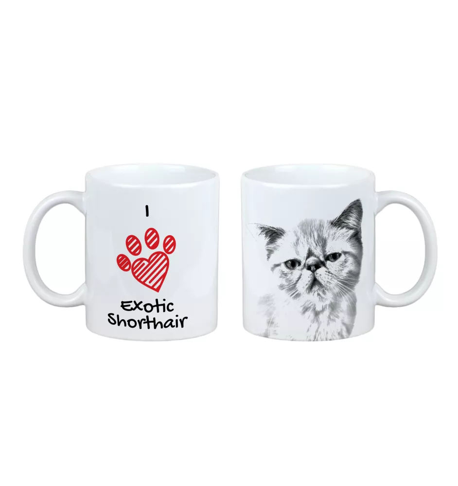 Exotisch Kurzhaar - Tasse mit Katze, entzückende Tasse mit Grafik, Geschenk mit Ihrem Foto von der Marke Art-Dog