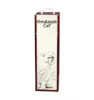 Himalayakatze - Weinbox mit Katze, Alkoholbox mit Grafik, personalisierte Geschenkbox der Marke Art-Dog