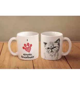 Exotic Shorthair - cup with a cat, cute cup with graphics, a gift with your photo from the Art-Dog brand