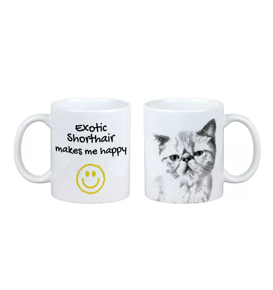 Exotisch Kurzhaar - Tasse mit Katze, fröhliche Tasse für Hundefreunde, personalisiertes Geschenk der Marke Art-Dog