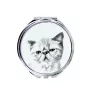 Exotique à poil court - miroir de poche avec un chat, miroir personnalisé pour sac à main, miroir compact avec impression de la marque Art-Dog
