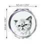 Exotique à poil court - miroir de poche avec un chat, miroir personnalisé pour sac à main, miroir compact avec impression de la marque Art-Dog