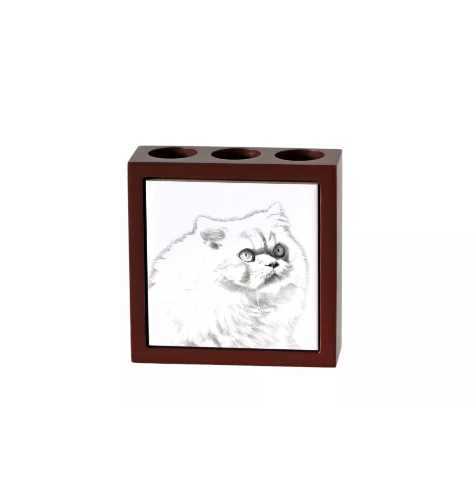 Chat de l'Himalaya - porte-stylo avec un chat, organiseur de bureau avec impression, décoration de bureau personnalisée de la marque Art-Dog