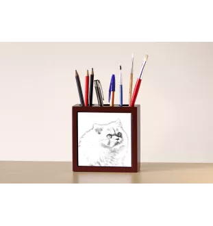 Himalayan Cat - pen holder with a cat, desk organizer with a print, personalized desk decoration by Art-Dog brand