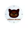 Havana Brown - horloge MDF avec graphisme et logo de la marque Art-Dog