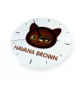 Havana Brown - horloge MDF avec graphisme et logo de la marque Art-Dog