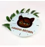 Havana Brown - horloge MDF avec graphisme et logo de la marque Art-Dog