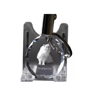 Himalayakatze - Fob with cat photo, crystal key ring in gift box, unique gift by Art-Dog brand