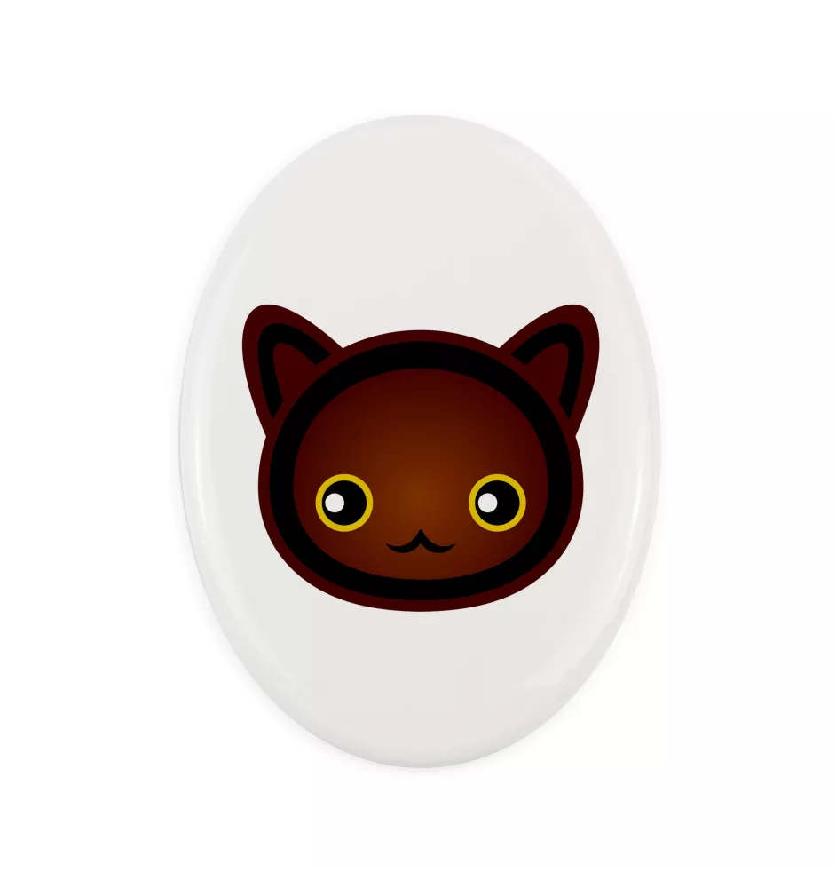 Havana Brown - une plaque funéraire en céramique avec une illustration et un texte de la marque Art-Dog