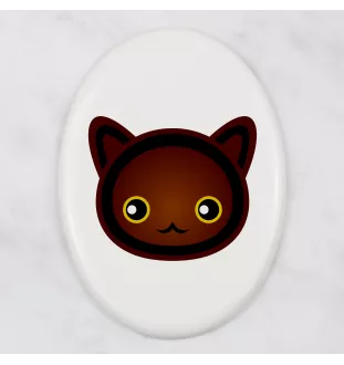 Havana Brown - une plaque funéraire en céramique avec une illustration et un texte de la marque Art-Dog