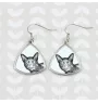 Havana brown Cat - cat earrings, hanging earrings with a picture, personalized jewelry with Art-Dog brand print.