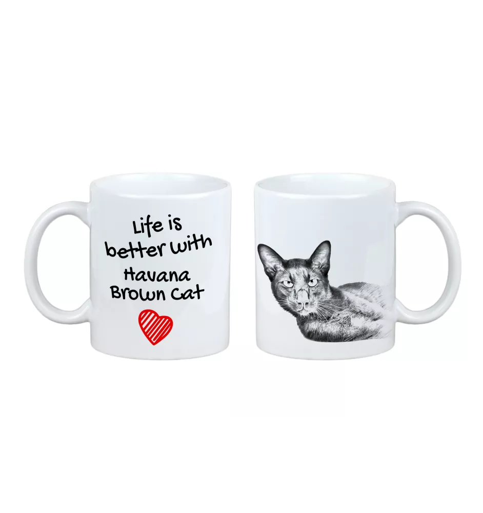 Havana Brown - tasse avec un chat, tasse avec une photo, cadeau personnalisé de la marque Art-Dog