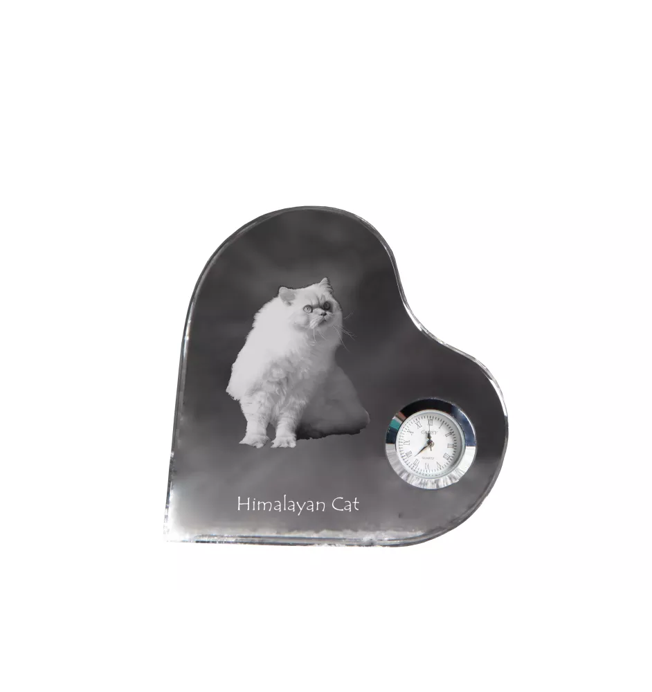 Himalajski zegar w kształcie serca z kotem Art-Dog