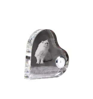 Himalajski zegar w kształcie serca z kotem Art-Dog