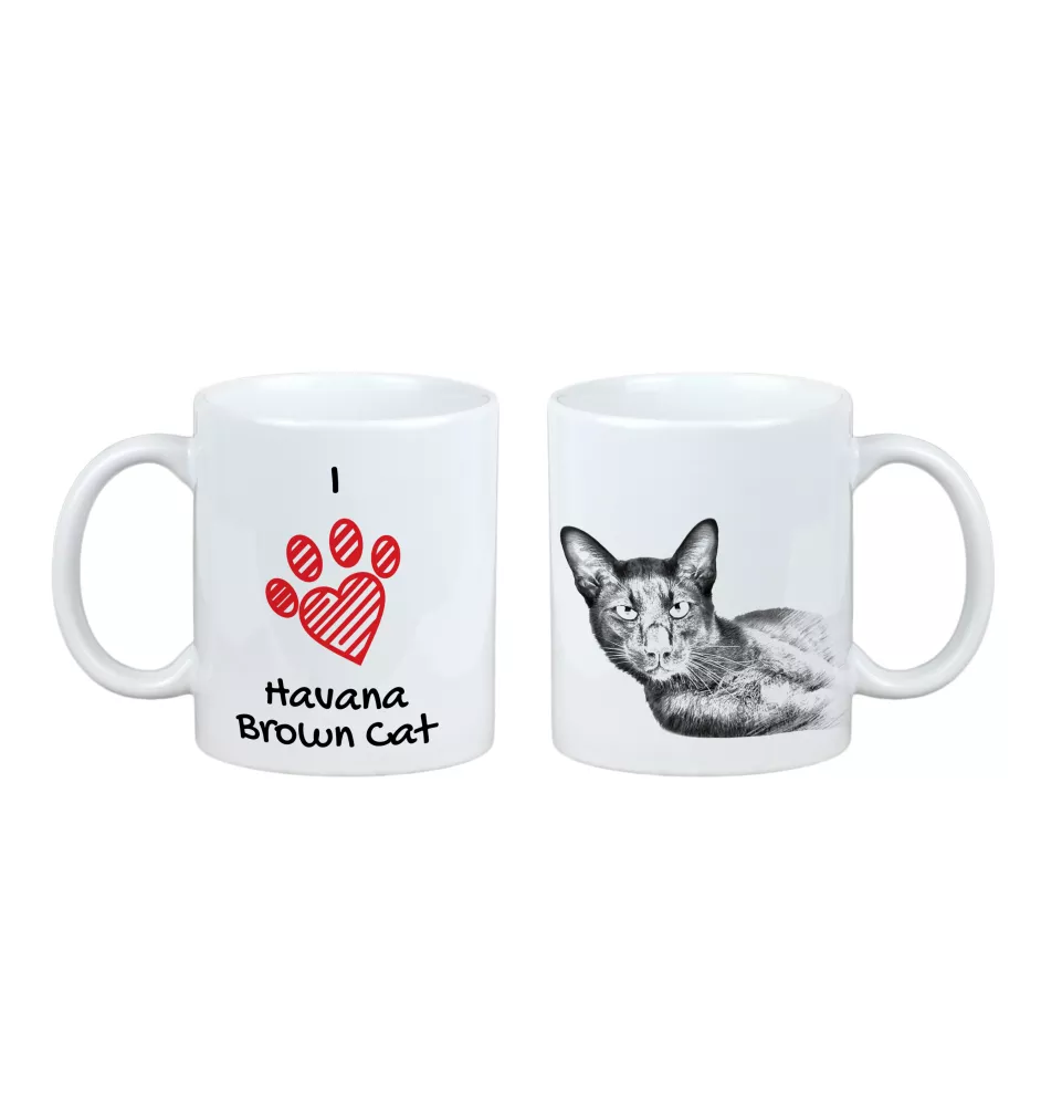 Havanna-Braun - Tasse mit Katze, entzückende Tasse mit Grafik, Geschenk mit Ihrem Foto von der Marke Art-Dog