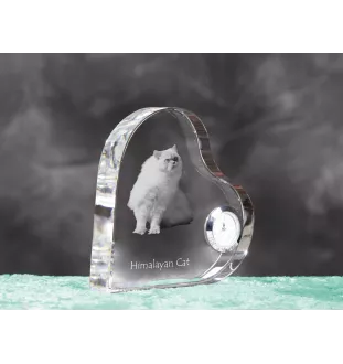 Himalajski zegar w kształcie serca z kotem Art-Dog