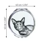 Chat Havana brown - miroir de poche avec un chat, miroir personnalisé pour sac à main, miroir compact avec impression de la marque Art-Dog