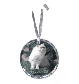Chat de l'Himalaya - boule de Noël en cristal avec une photo, photo d'un chat dans le cristal, décoration personnalisée pour sapin de Noël de la marque Art-Dog