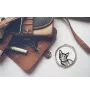 Havana brown Cat - pocket mirror with a cat, personalized mirror for a purse, compact mirror with Art-Dog brand print